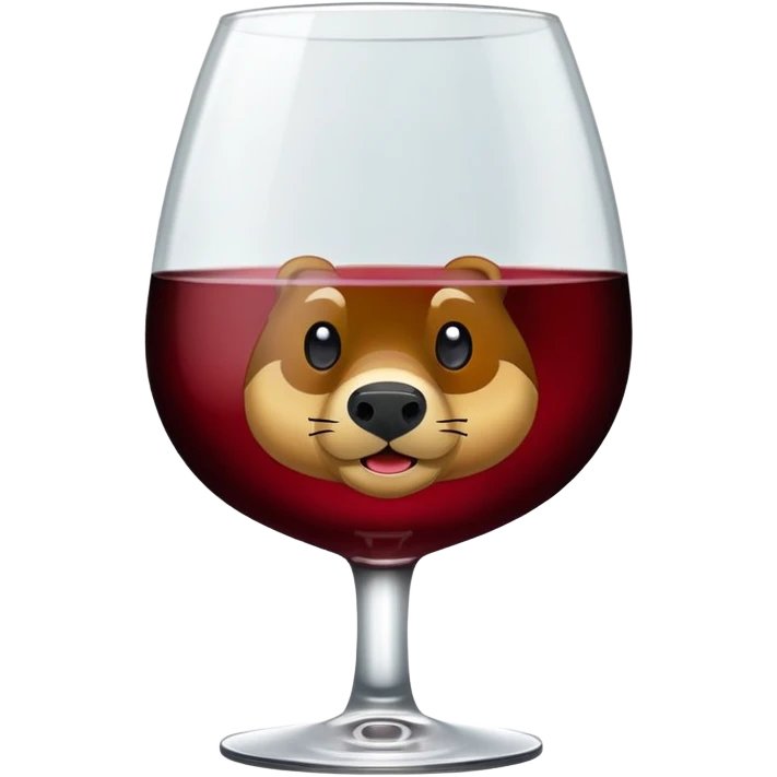 Un sanglier dans un verre à vin  emoji