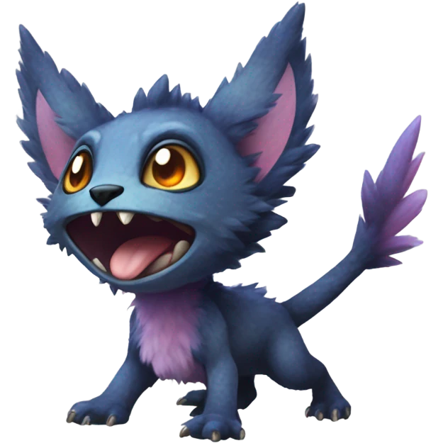 Colorful cute furry anthropomorphic painted Fakémon-Pokémon-Trico-Vernid-creature emoji