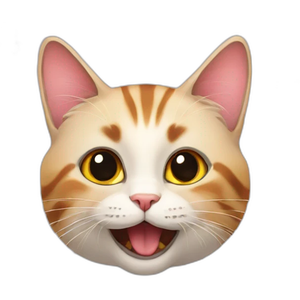Cat and butterflies emoji