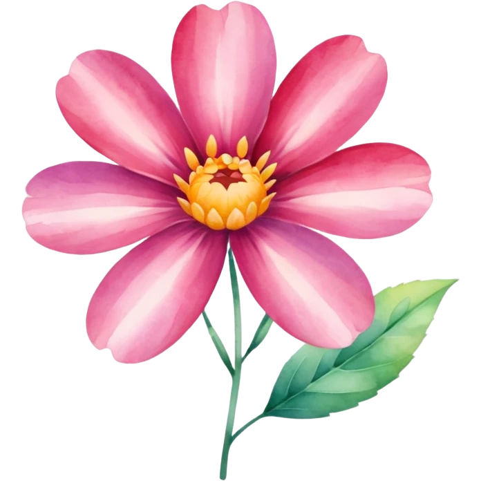 Watercolor flower emoji