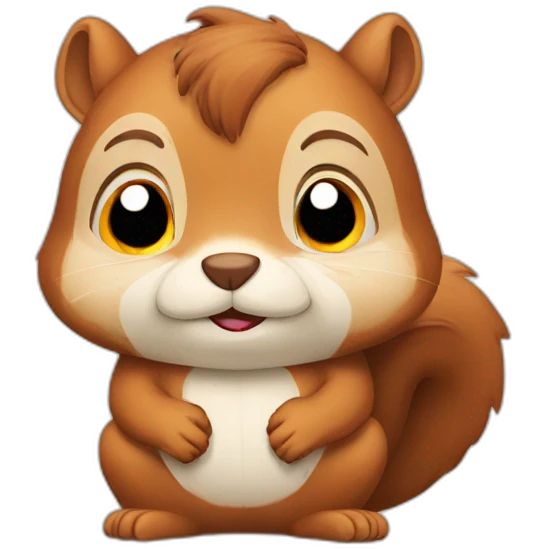 a tired squirrel is lying emoji
