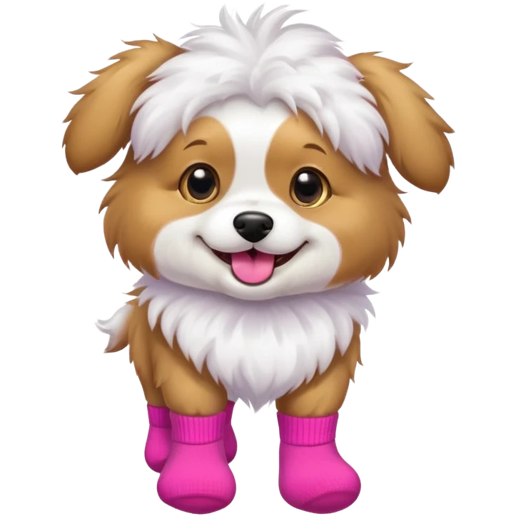 Dog with pink socks emoji