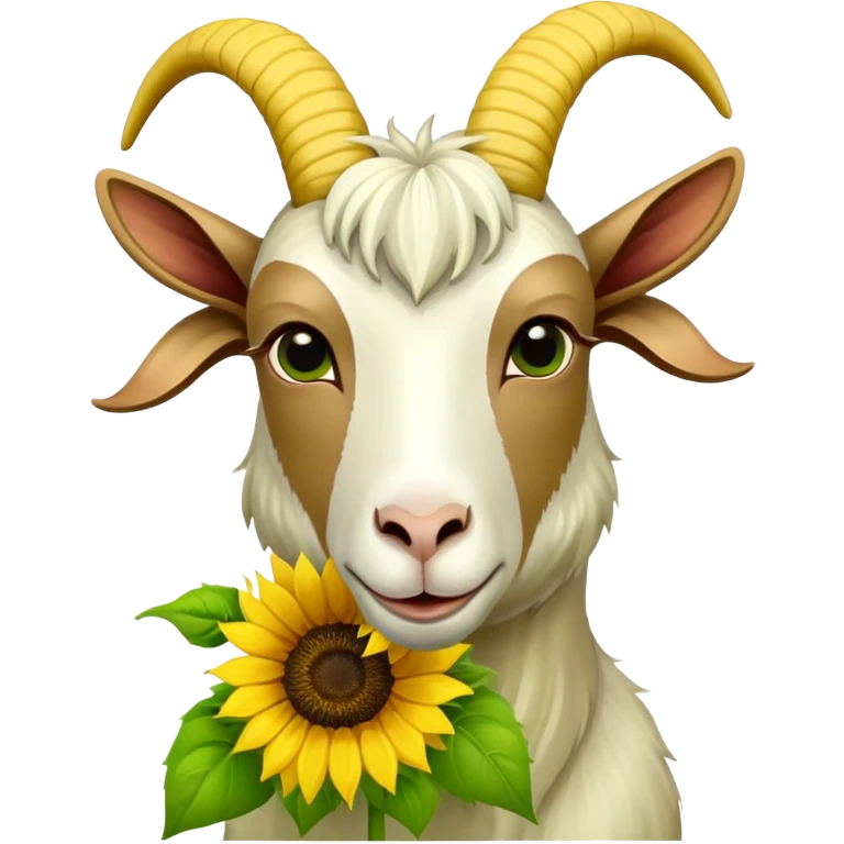 goat and sunflower emoji