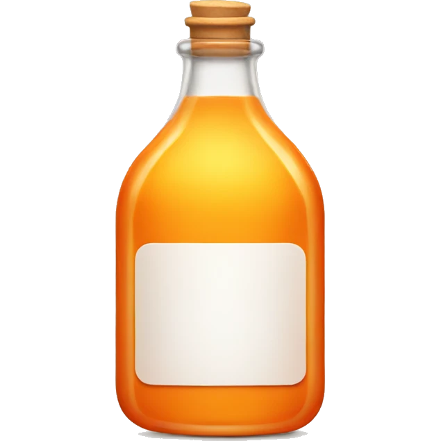 Orange liquid in a bottle emoji