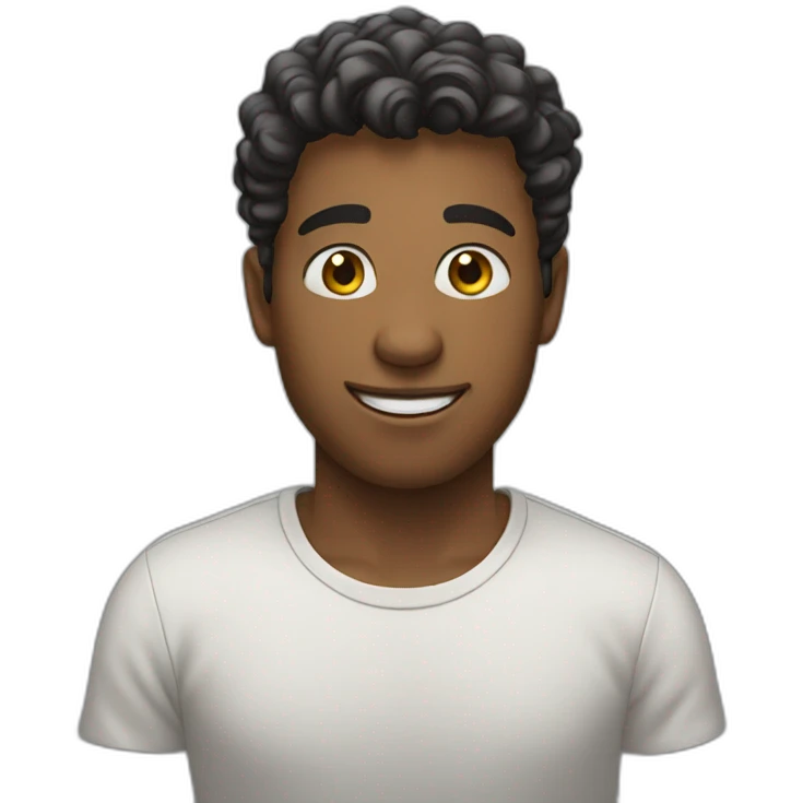Young Man press a Button emoji