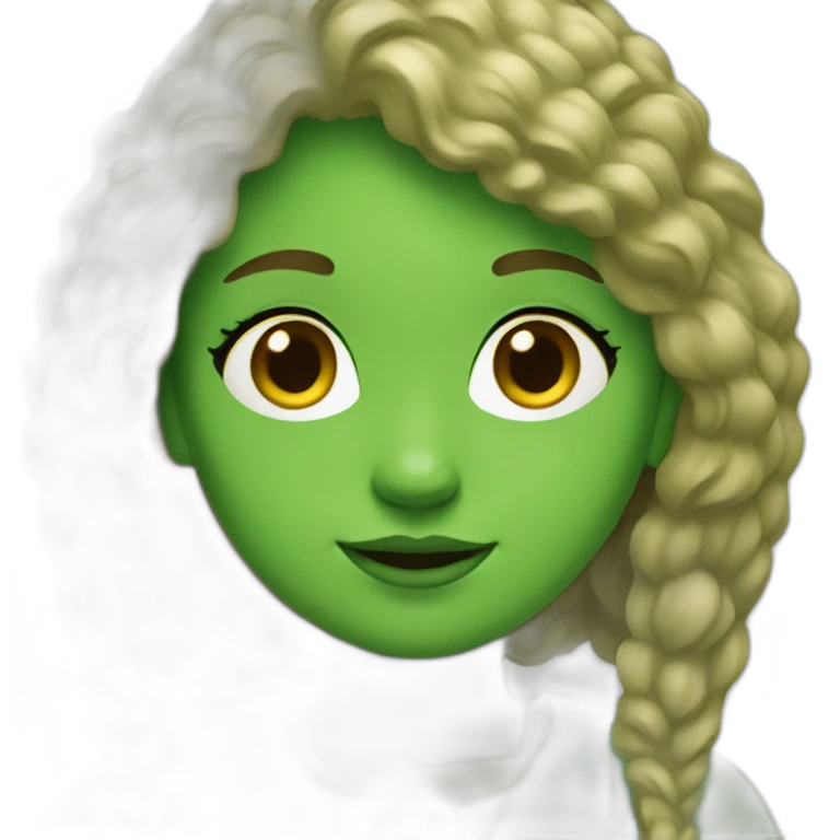 Green Euro-American girl emoji