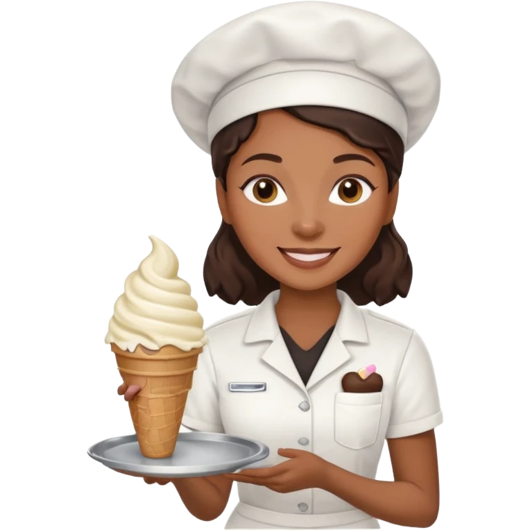 Ice Cream Vendor black woman emoji