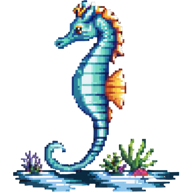 seahorse swimming emoji