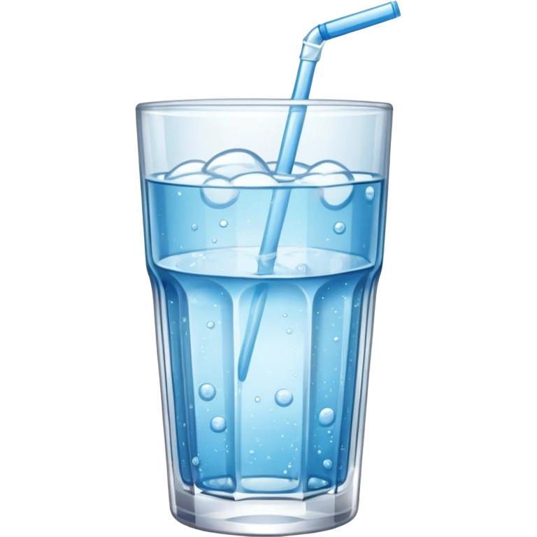 GLASS WITH FIZZ WATER WITHOUT STRAW emoji