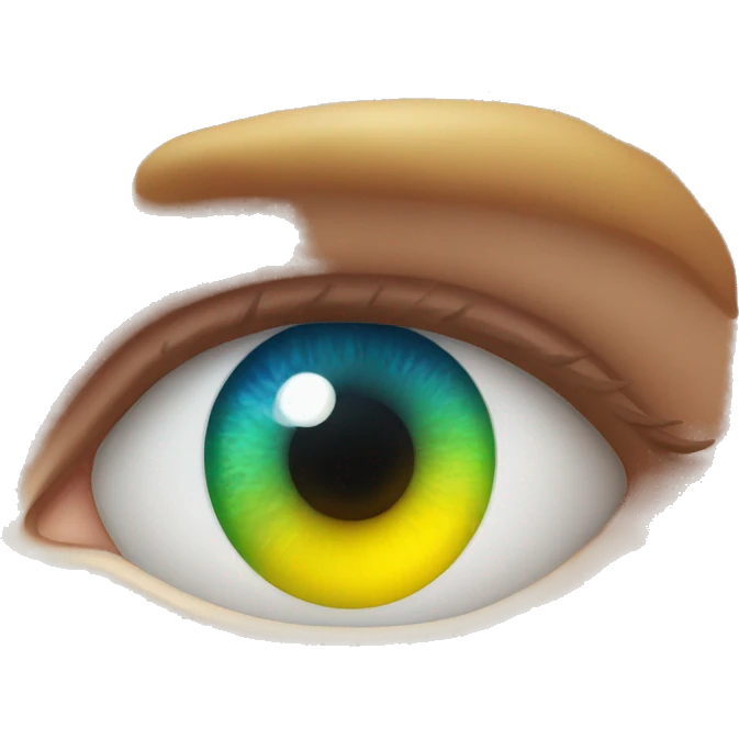 realistic colourful eye emoji