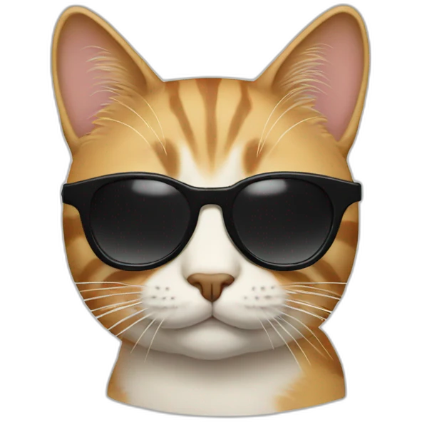 Cat with sunglasses emoji