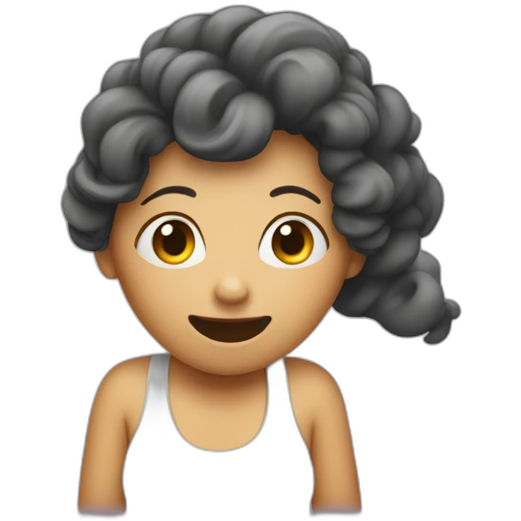 farting woman shy emoji