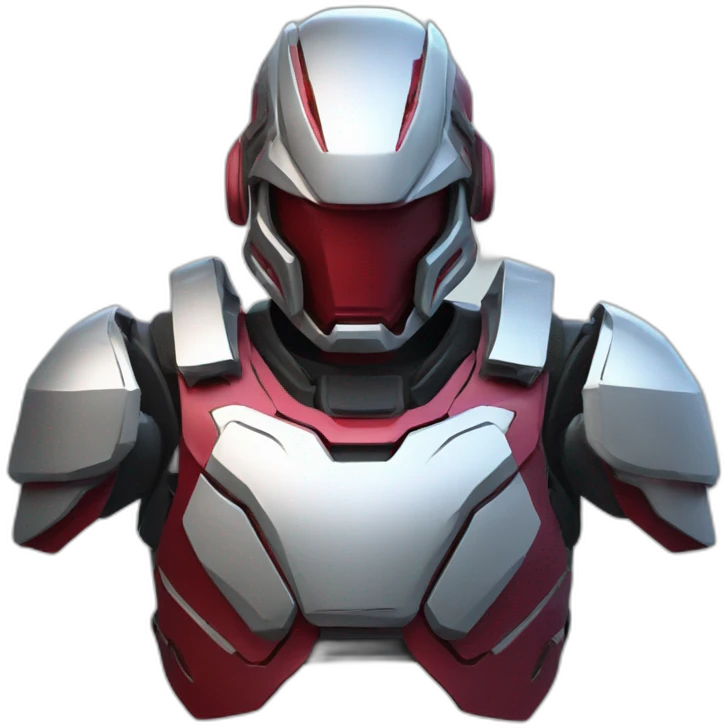 futuristic Autonomous Combat armored colored crimson breastplate emoji