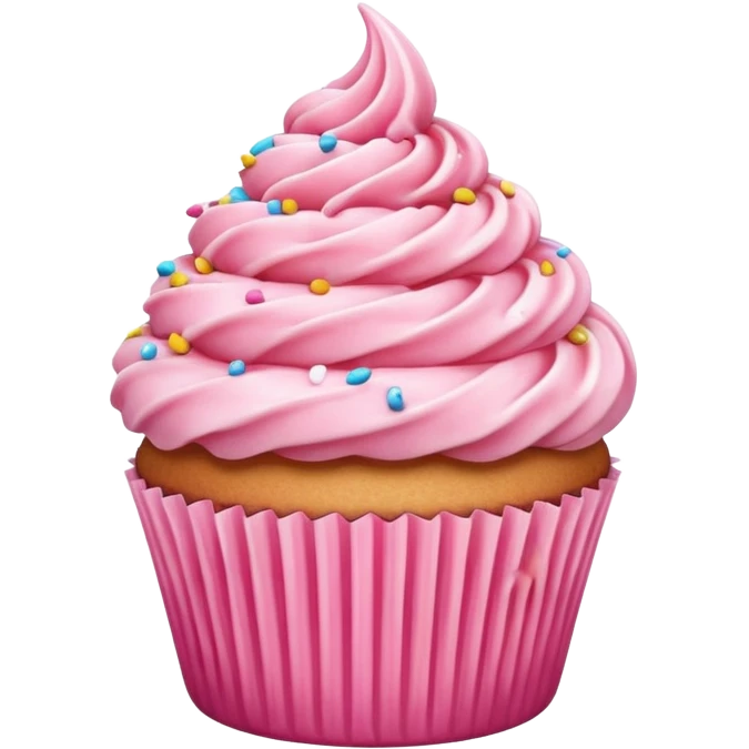 Cupcake with pink icing emoji