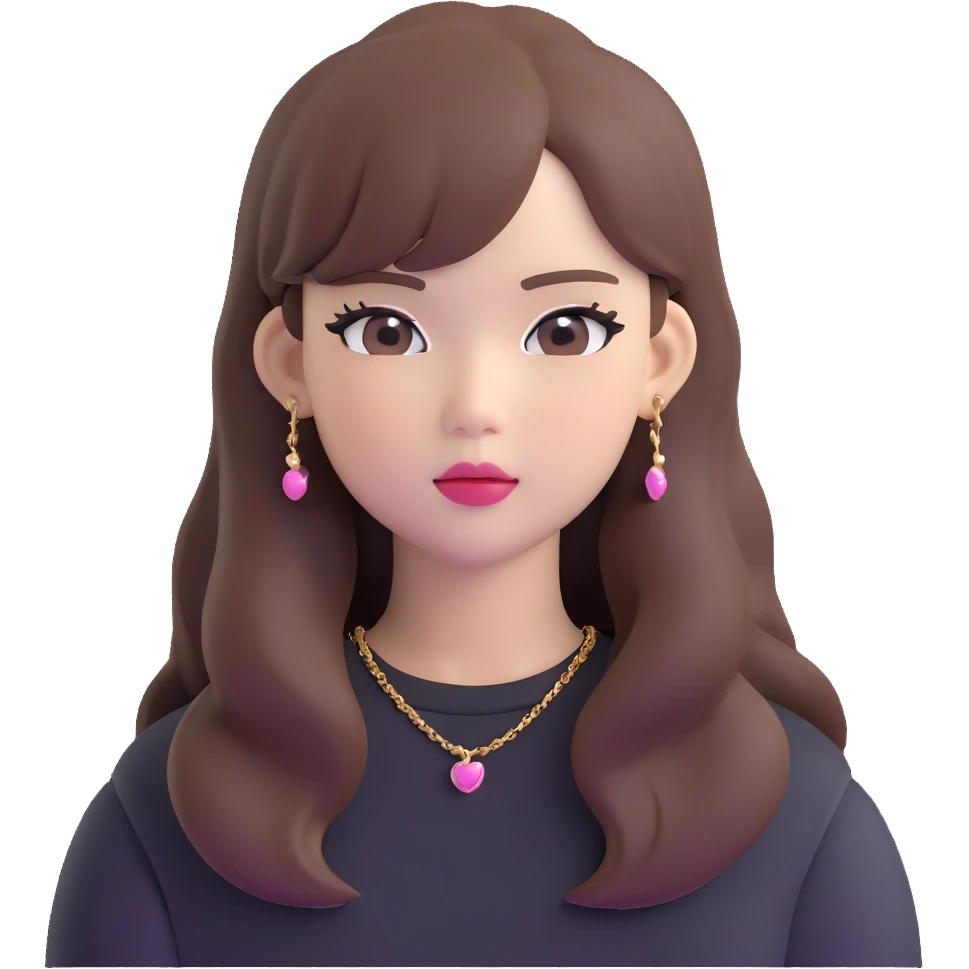 Jennie from BLACKPINK with brown hair emoji