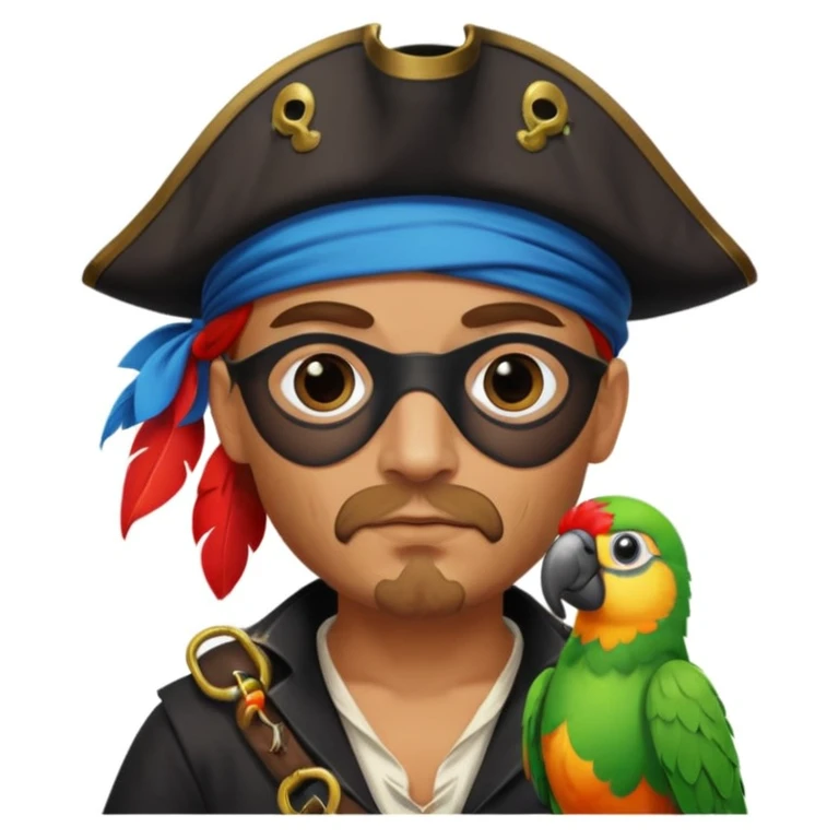 pirate and parrot emoji