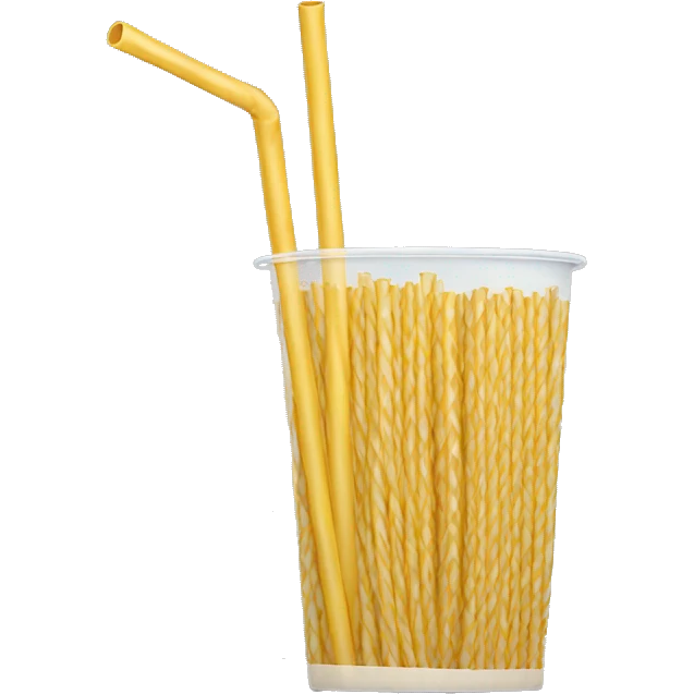 A 2 meter long straw emoji