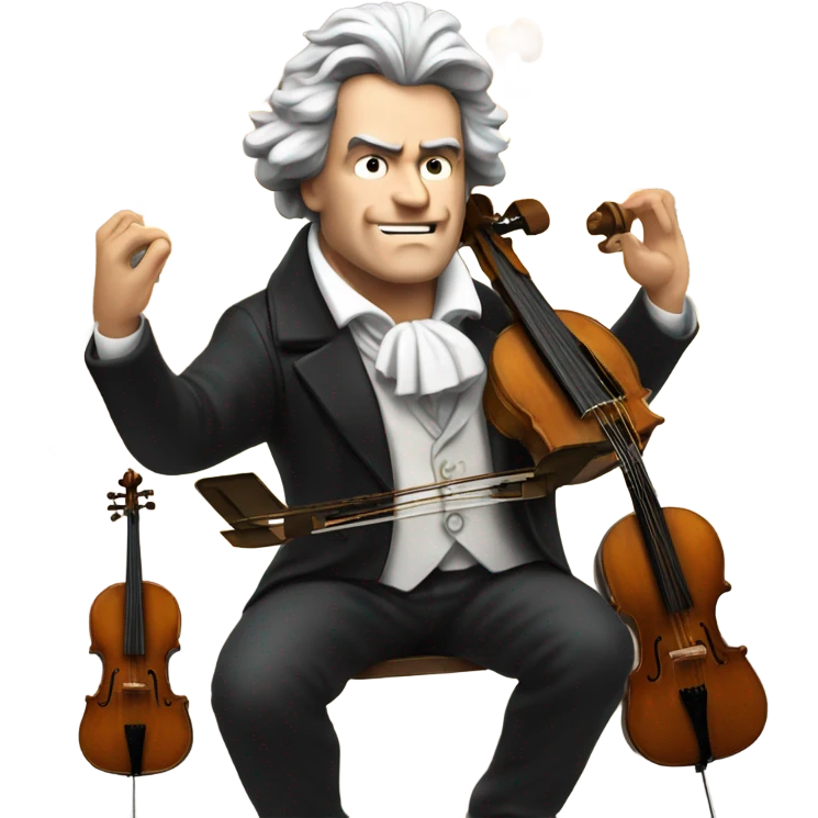 Beethoven explosion banjo cello piano emoji