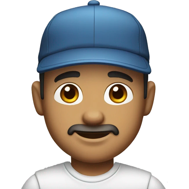 Cartoon character in Bitmoji style male, around 40 years old Details:The character is wearing a cap emoji