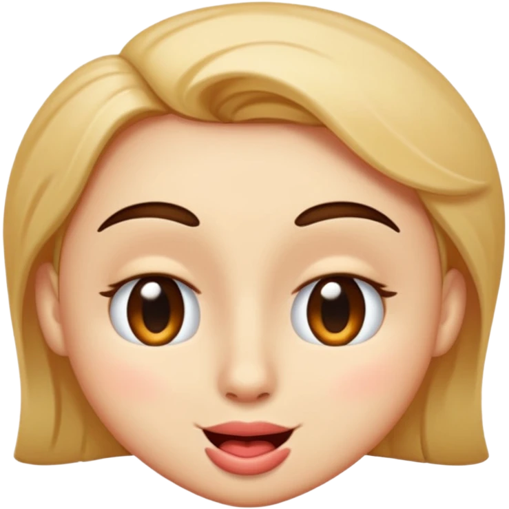 the literal kissing emoji whilst twinking but just wothout rhe heart: twinking amoji while kissing  emoji