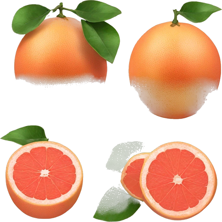 Two Grapefruit with leaves emoji