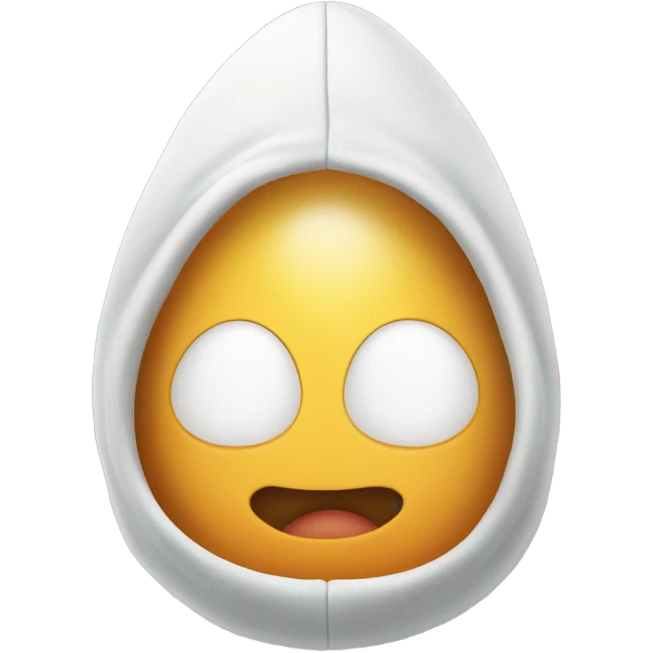 Egg wearing a hoodie emoji