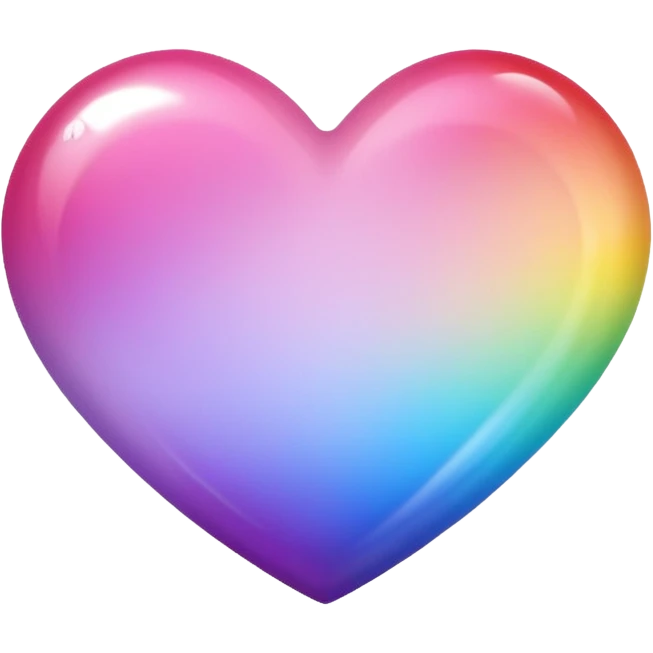 sakura heart with a rainbow gradient emoji