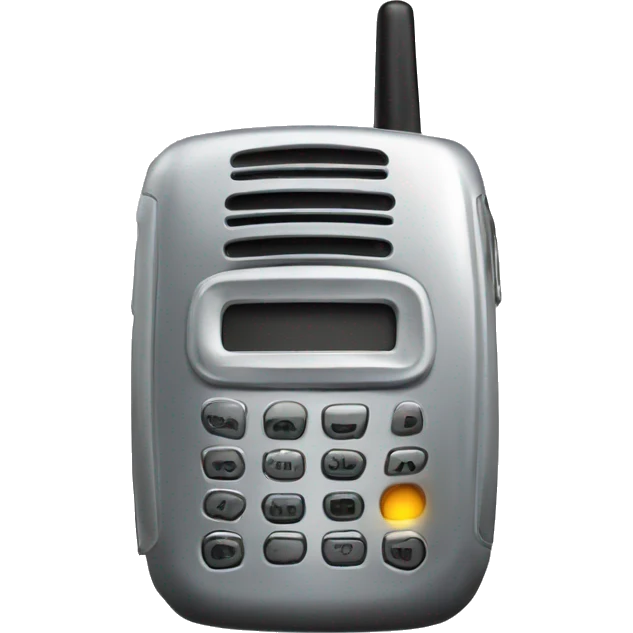 Walkie talkie silver emoji