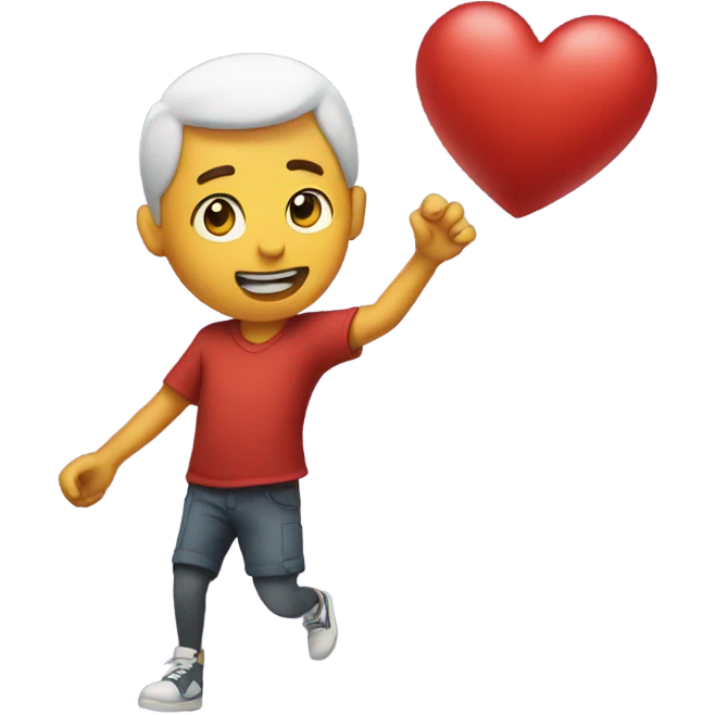 Throwing a heart emoji