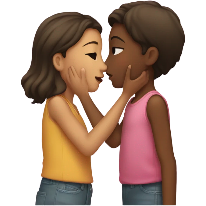 girls kissing emoji