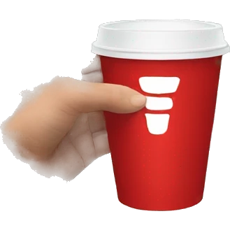 red cup in hand emoji