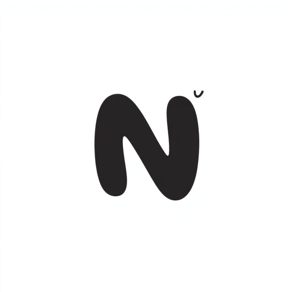 Notion app icon with simple N symbol and minimalist design emoji
