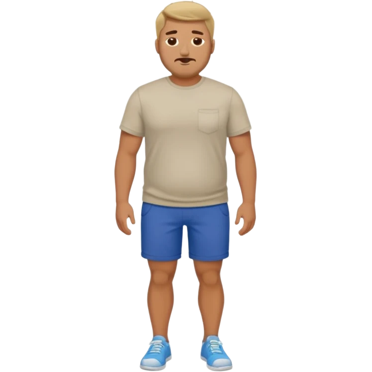 Naked man full body dad bod emoji