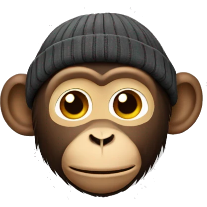 Monkey wearing a beanie emoji