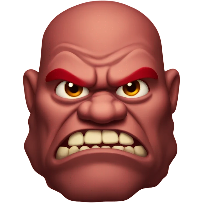 Red angry ogre emoji