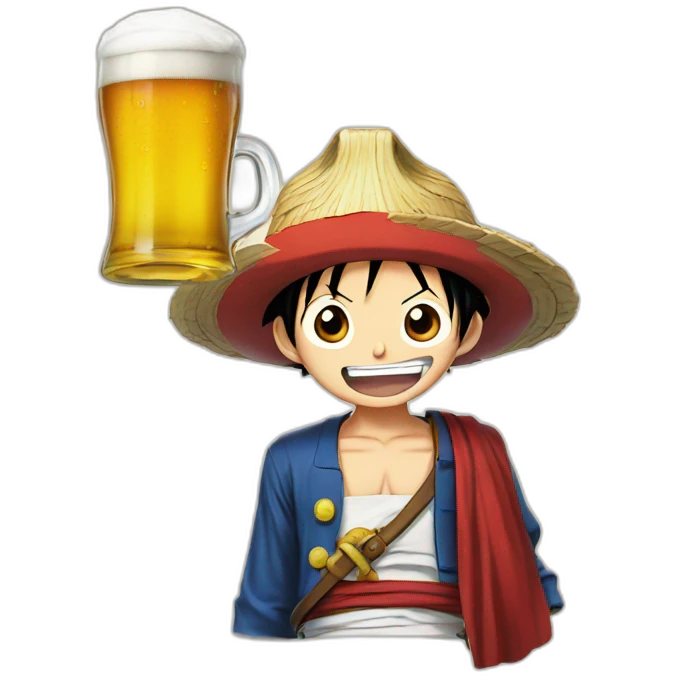 luffy wis beer emoji