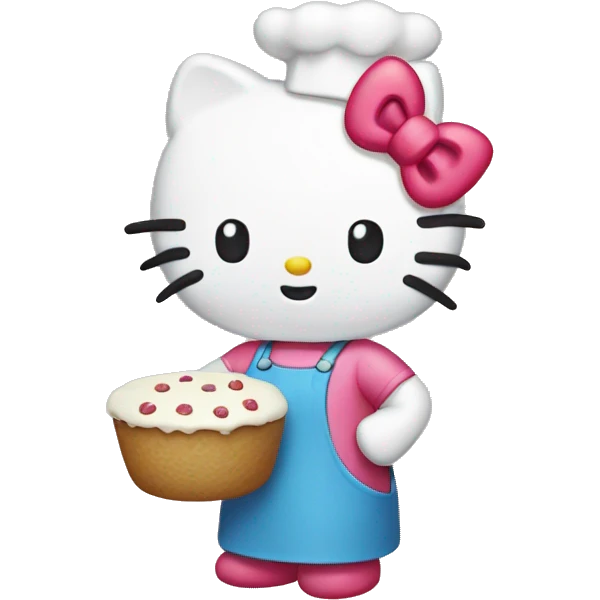 hello kitty baking emoji