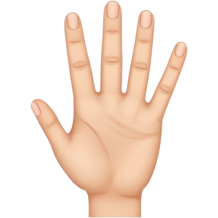 Hand showing 4 fingers emoji