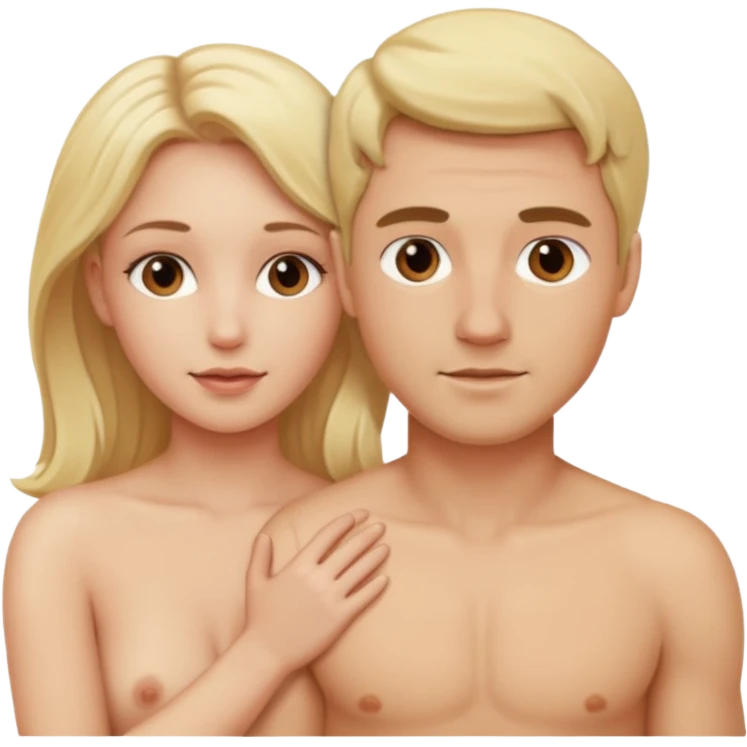 naked blonde woman and naked man emoji