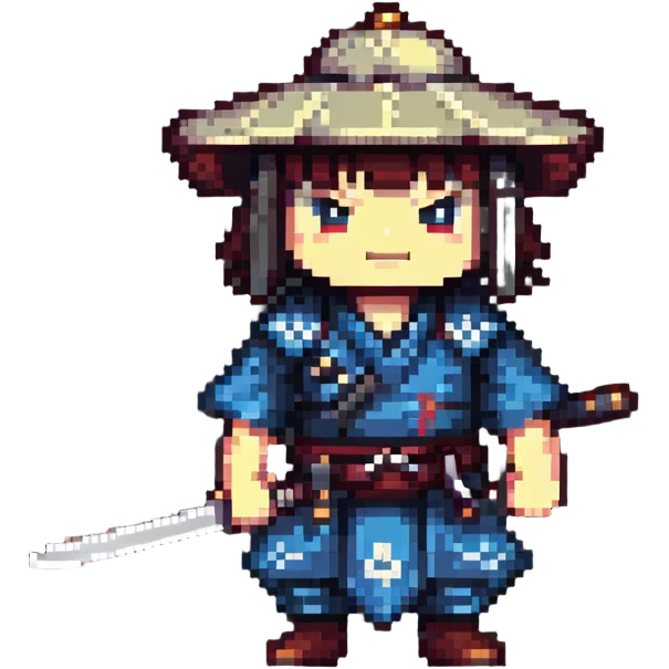 samurai sword and hat emoji