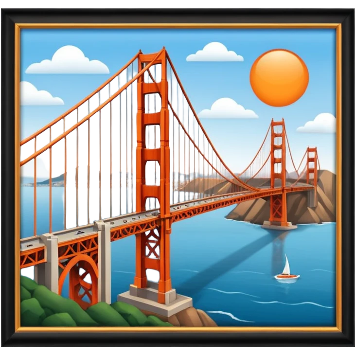 Golden Gate Bridge 🌉 in frame emoji
