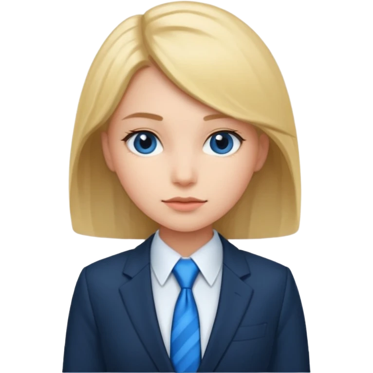 girl with suit and blue tie emoji