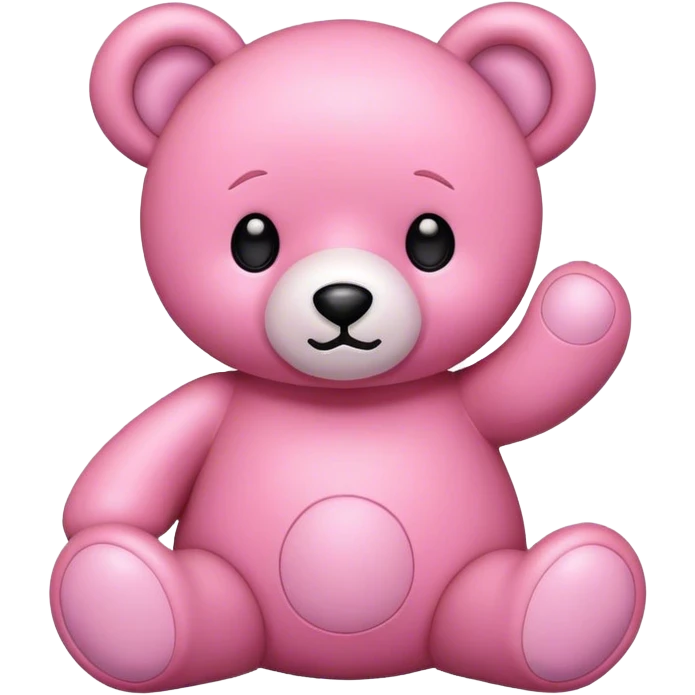 Pink teddy bear emoji