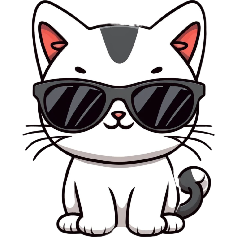 Cat with sunglasses emoji