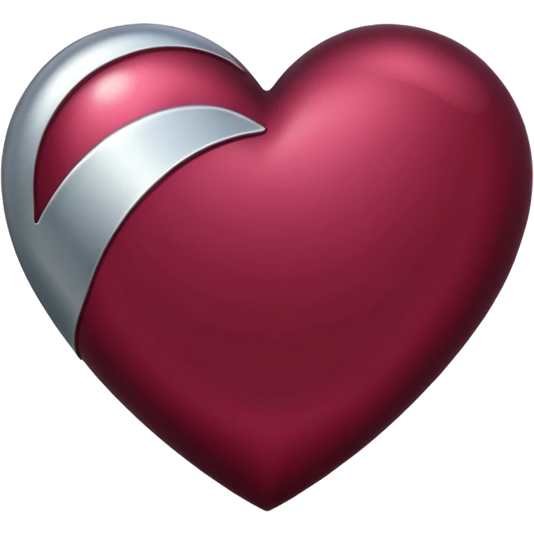 heart with a dark rose and silver emoji
