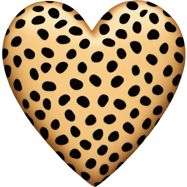 Leopard print heart emoji