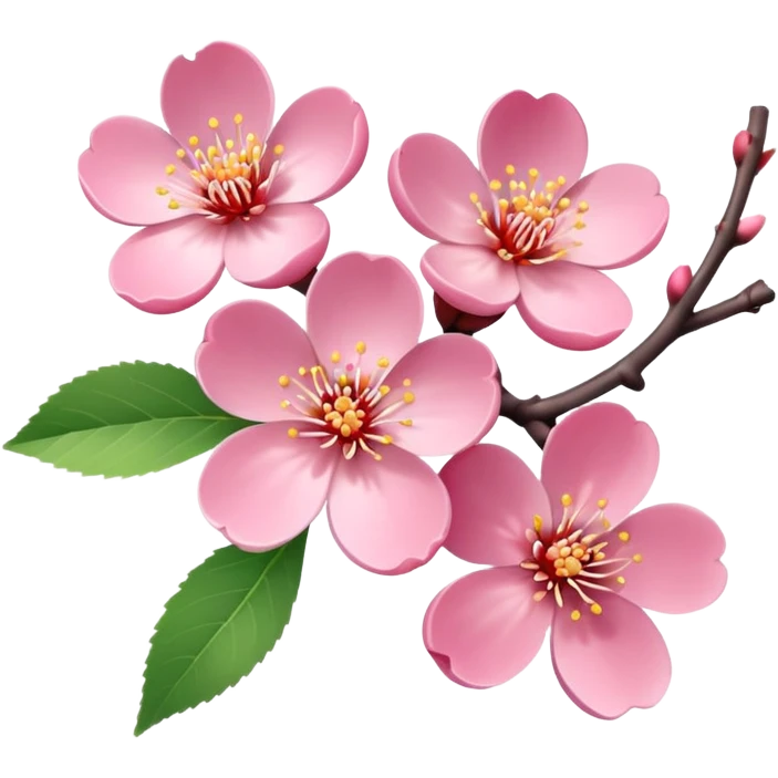 Pastel pink plum blossom flower emoji