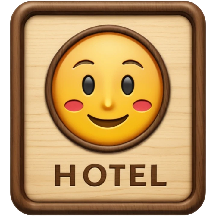 hotel room sign emoji