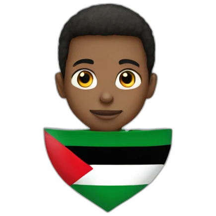 Boy without Palestine flag emoji