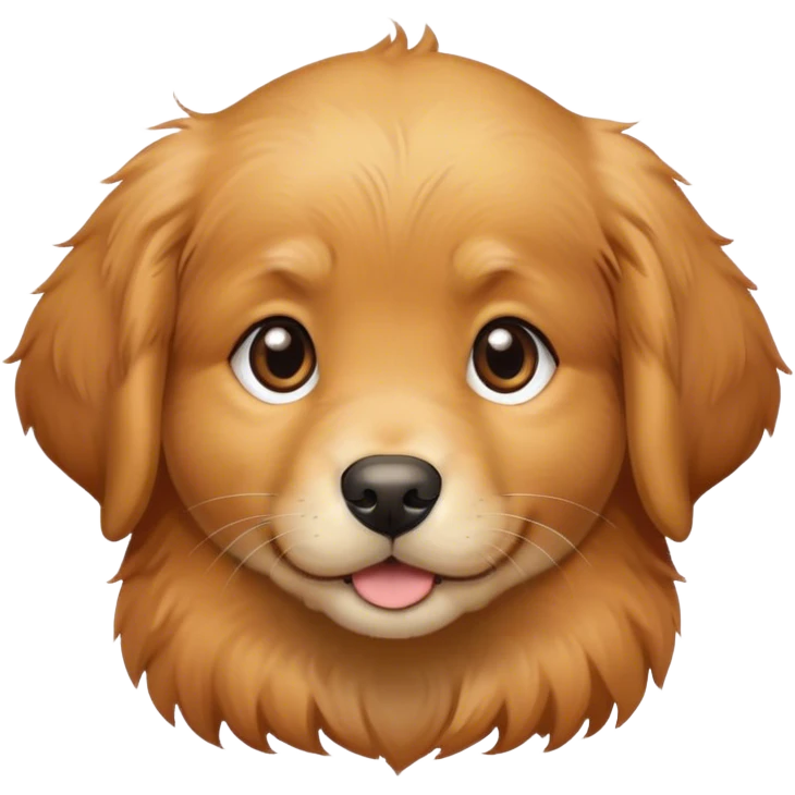 Golden retriever puppy with reddish hair emoji